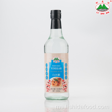 500ml botol kaca putih cuka beras